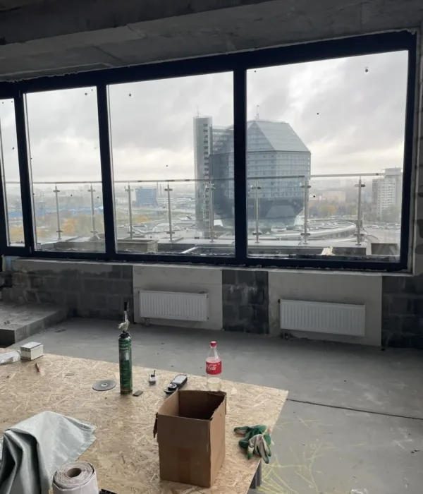 Профиль Рехау Интелио 80 премиум антрацит с теплосберегающим стеклопакетом 50 мм