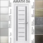 Межкомнатная дверь "АМАТИ" 06 (Чёрное стекло)