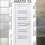 Межкомнатная дверь "АМАТИ" 25 (Чёрное стекло)